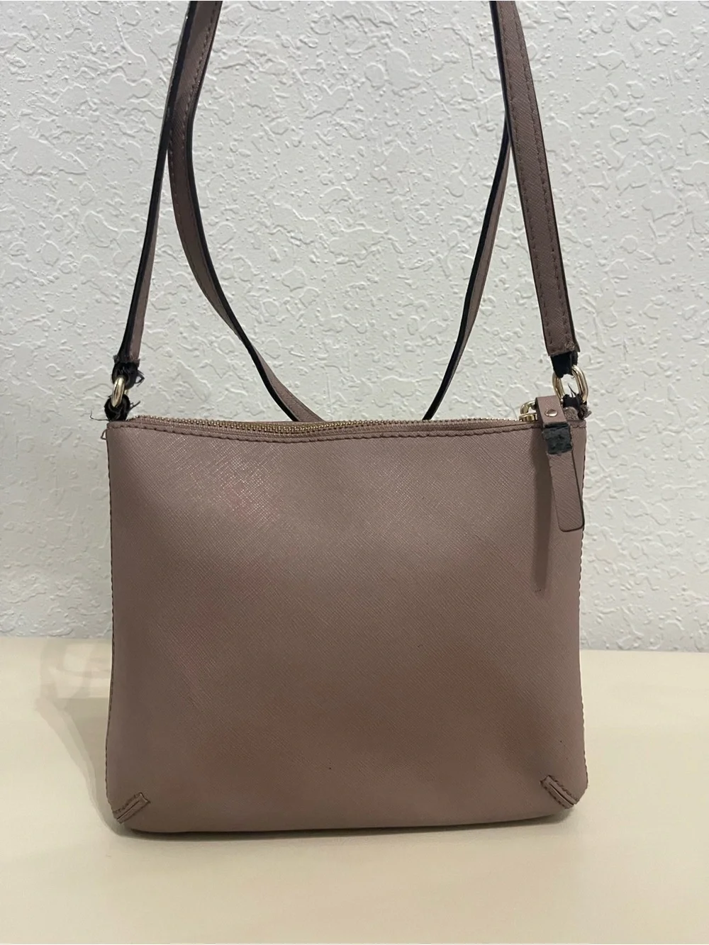 kate spade Rosewood Saffiano Crossbody Bag with Gold Hardware